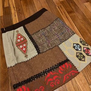 Tabitha Multicolor Patchwork Mini Skirt